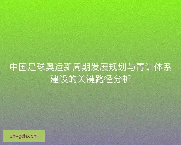 中国足球奥运新周期发展规划与青训体系建设的关键路径分析 中国足球奥运新周期发展规划与青训体系建设的关键路径分析